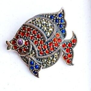 VTG JUDITH JACK STERLING BROOCH